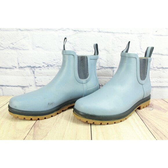 LL Bean Rugged Wellie Chelsea Boots Light Blue Size 9 M - Picture 2 of 10